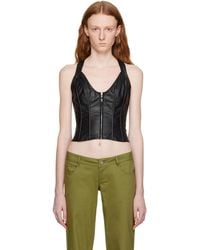 Miaou - Hannah Jewett Edition Valda Faux-Leather Tank Top - Lyst