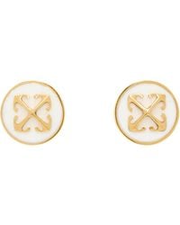 Off-White c/o Virgil Abloh - Off- Round Arrow Earrings - Lyst