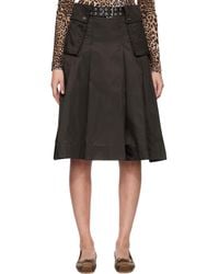 Ganni - Duchesse Nylon Pleated Midi Skirt - Lyst