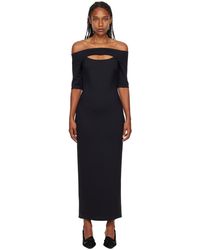 Rosetta Getty - Robe Longue Noire À Découpe - Lyst