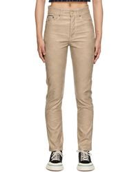 Eytys - Taupe Solstice Faux-leather Jeans - Lyst