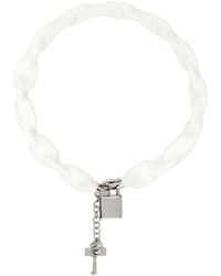 MM6 by Maison Martin Margiela - White & Silver Cover Necklace - Lyst