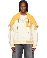 Doublet - Off- Petal Mouth Hood Varsity Bomber Jacket - Lyst