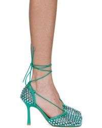 Bottega Veneta - Sparkle Stretch Web Heels - Lyst