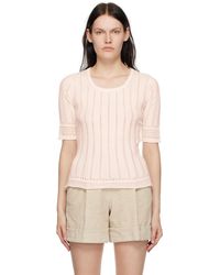 See By Chloé - White Scoop Neck Top - Lyst