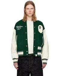 A Bathing Ape - Varsity Bomber Jacket - Lyst