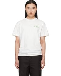 Lacoste - Off- Printed Cotton T-Shirt - Lyst