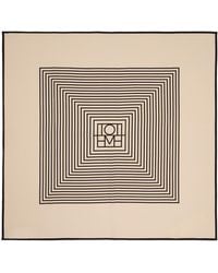 TOTEME - Centered Monogram Silk Scarf - Lyst