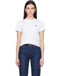 Ami Paris - Cotton Ami De Coeur Cropped T-Shirt - Lyst