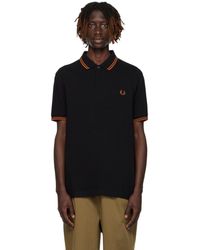 Fred Perry - Black Twin Tipped Polo - Lyst