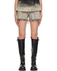 Rick Owens - Tower Crater Denim Shorts - Lyst