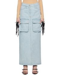 Lado Bokuchava - Cargo Denim Maxi Skirt - Lyst