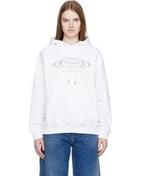 CASABLANCA - Off- Crystal Warped Logo Hoodie - Lyst