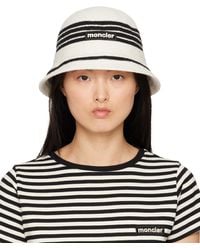 Moncler - Off- & Striped Bucket Hat - Lyst