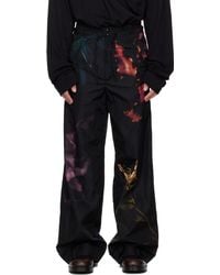 DRIES VAN NOTEN ブラック ブロードクロス トラウザーズ メンズ Dries Van Noten ブロードクロス トラウザーズ ブラック | Lyst