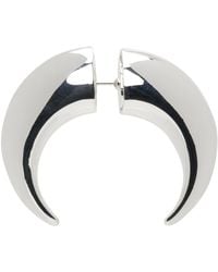 Marine Serre - Silver Single Moon Stud Earring - Lyst