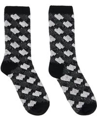 Adererror - Black & Gray Jacquard Socks - Lyst