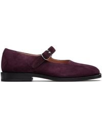 Maison Margiela - Burgundy Tabi Mary Jane Ballerina Flats - Lyst