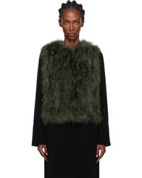 Yves Salomon - Cropped Feather Vest - Lyst