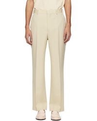 AURALEE - Off- Light Trousers - Lyst