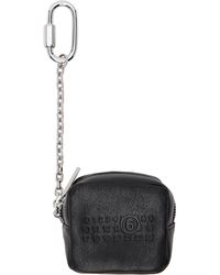 人気!MM6 MAISON MARGIELAブラックカーフスキンパスポートケース ◇MM6 Maison Margiela◇ カーフスキン パスポートケース (MM6
