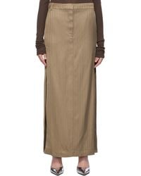 REMAIN Birger Christensen - Brown Suiting Maxi Skirt - Lyst