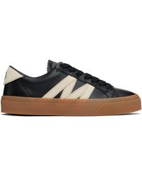 Moncler - Monaco2 Leather & Nubuck Sneakers - Lyst