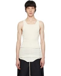 Rick Owens - Off-white Ribbed Tank Top - Lyst