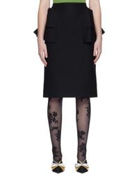 Valentino - Crepe Couture Midi Skirt - Lyst