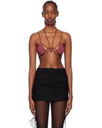 Nensi Dojaka - Burgundy Angular Bra - Lyst