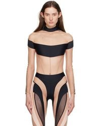 Mugler - Black Illusion Bodysuit - Lyst