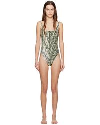 Serapis - Maillot de bain vert à motif graphique imprimé - Lyst