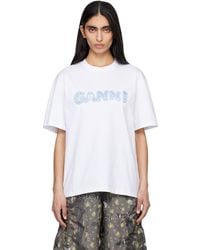Ganni - Heavy Cotton Relaxed Fit T-Shirt - Lyst