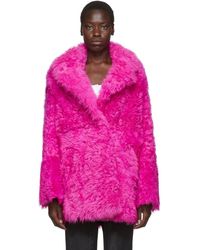 Off-White c/o Virgil Abloh Pink Fur Kalgan Coat