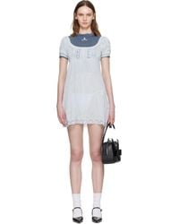 ShuShu/Tong - Boatneck Puff Sleeve Knit Minidress - Lyst
