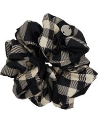 Burberry - Check Silk Scrunchie - Lyst