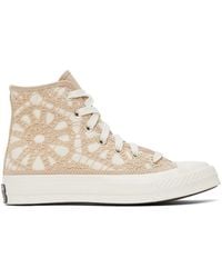 Converse - Off-white & Beige Chuck 70 Hi Sneakers - Lyst