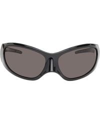 Balenciaga - Black Skin Xxl Cat Sunglasses - Lyst