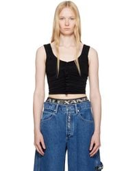 Alexander Wang - Sheer Ruched Tank Top - Lyst