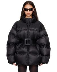 Balenciaga - Belted Hourglass Short Puffer Down Jacket - Lyst