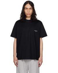 WOOYOUNGMI - Black Square Label T-shirt - Lyst