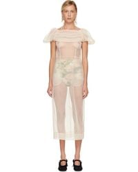 Simone Rocha - Sheer Sculpted Gathered Bust Midi Dress - Lyst