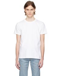 Naked & Famous - Nakedfamous denim t-shirt circular blanc - Lyst