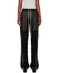 Rick Owens - Pantalon De Détente Dietrich Noir À Cordon Coulissant - Lyst