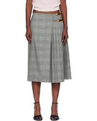 Balmain - Prince Of Wales Jacquard Midi Skirt - Lyst