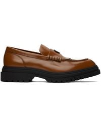 Fred Perry - Tan Leather Loafers - Lyst