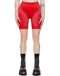 MISBHV - Short de sport rouge à motifs et logos en tricot jacquard - Lyst