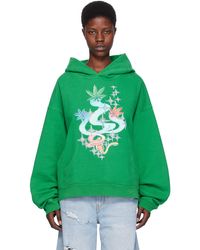 ERL - Green Graphic Hoodie - Lyst