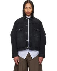 Sacai - Faded Denim Jacket - Lyst