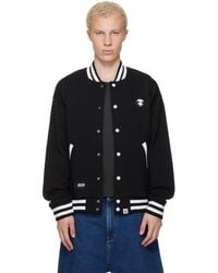 Aape By A Bathing Ape - 'Aapenow' Moonface Varsity Jacket - Lyst